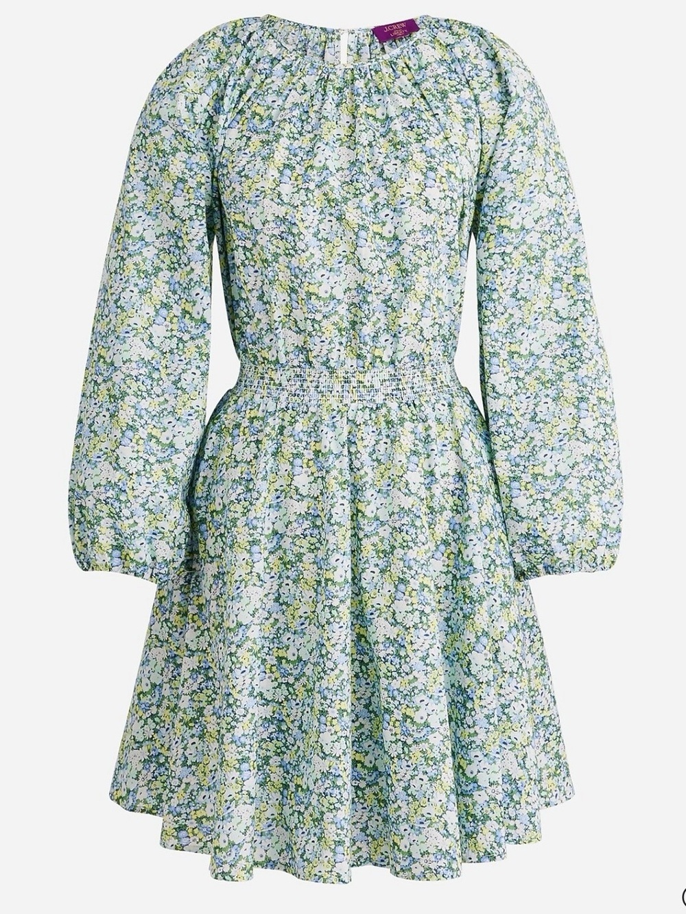 J Crew Palermo Smocked Waist Mini Dress Liberty® Thorpe Hill fabric